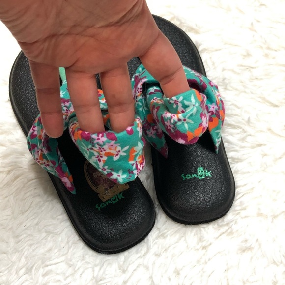 Sanuk Floral Print Sling Yoga Sandal Sz 6 - Picture 7 of 10